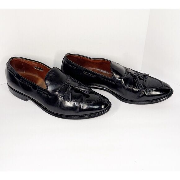 Allen Edmonds Black Leather Pembrooke Loafer Tassel Classic Dress Shoes 11 D - Picture 16 of 16